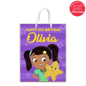 Nina's World Gift Bag Label Template Printable Instant Download