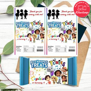 Tunies Rice Krispies Treats Template Printable Instant Download