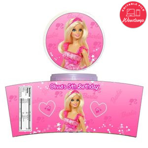 Barbie Cotton Candy Label Template To Print At Home Instant Download
