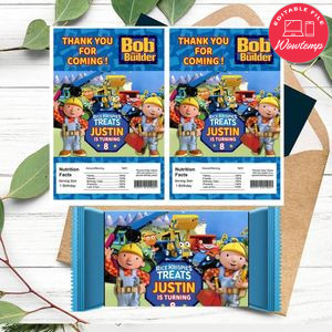 Bob The Builder Rice Krispies Treats Template Printable Instant Download