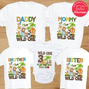 Safari Jungle Family Birthday T-Shirt