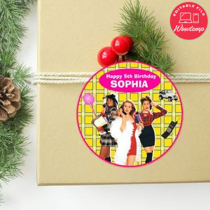 Clueless Circle Sticker Template Customizable to Print at Home Instant Download