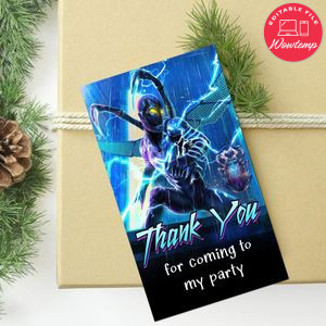Blue Beetle Thank You Tag Customizable Template To Print At Home Instant Download