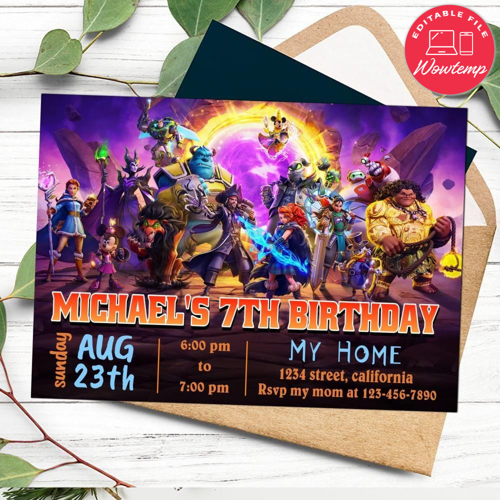 Mirrorverse Birthday Flyer Customizable Template to Print at Home Instant Download