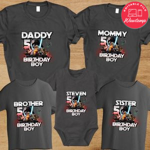 Lego star wars Birthday Boy Family Party T-Shirt