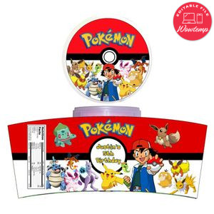 Pokemon Cotton Candy Label Template To Print At Home Instant Download