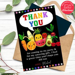 Hey Bear Sensory Thank You Card Customizable Template To Print At Home Instant Download