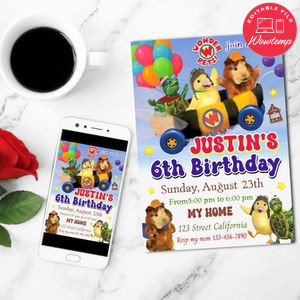 Wonder Pets Birthday Flyer Customizable Template to Print at Home Instant Download