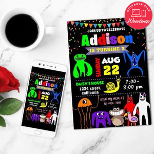 Garden of banban Invitation Customizable Template to Print at Home Instant Download