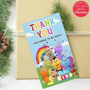Bichikids Thank You Tag Customizable Template To Print At Home Instant Download