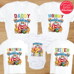 Circus Family Birthday T-Shirt