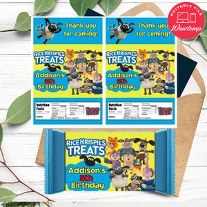 Timmy Time Rice Krispies Treats Template Printable Instant Download