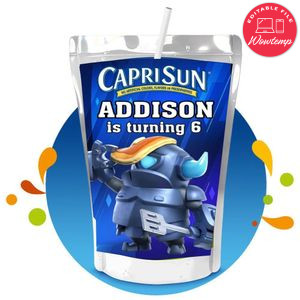 Mini pekka Capri Sun Birthday Labels Digital File Printable Instant Download
