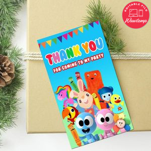 Baby First Tv Thank You Tag Customizable Template To Print At Home Instant Download