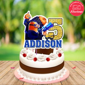 Despicable Me 4 Cake Topper Template Printable Instant Download