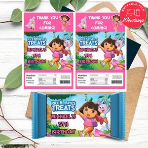 Dora the explorer Rice Krispies Treats Template Printable Instant Download