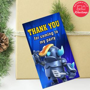 Mini Pekka Thank You Tag Customizable Template To Print At Home Instant Download