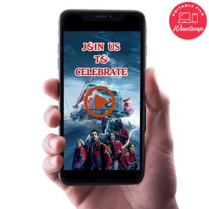 Ghostbusters Frozen Empire Birthday Video Invitation Digital Template Customizable Instant Download