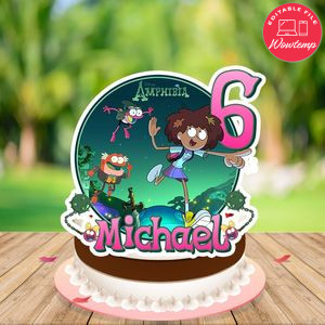 Amphibia Birthday Cake Topper Template Printable Instant Download