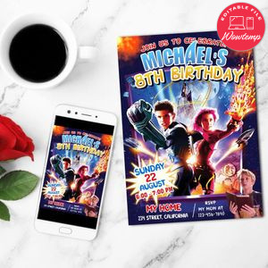 Sharkboy And Lavagirl Mobile Invite Customizable Template Instant Download