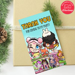 Avatar World Thank You Tag Customizable Template To Print At Home Instant Download