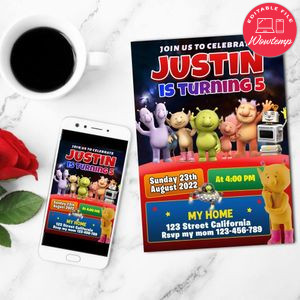 Q Pootle Mobile Invite Customizable Template Instant Download