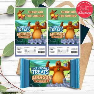 Grizzy and the lemmings Rice Krispies Treats Template Printable Instant Download