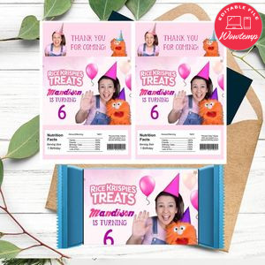 Ms. Rachel Rice Krispies Treats Template Printable Instant Download
