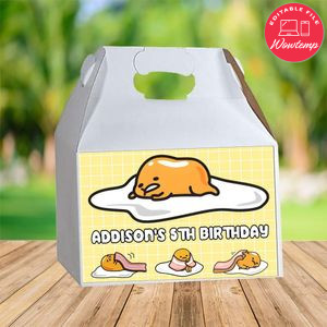 Gudetama Gable Box Digital File Printable Instant Download