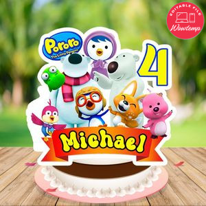 Pororo Cake Topper Template Printable Instant Download
