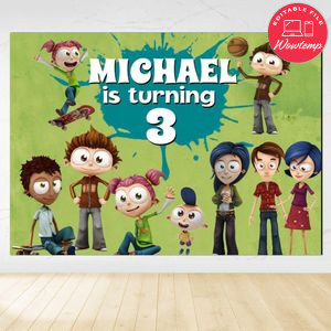 Angelo rules Birthday Backdrop Digital File Template Instant Download