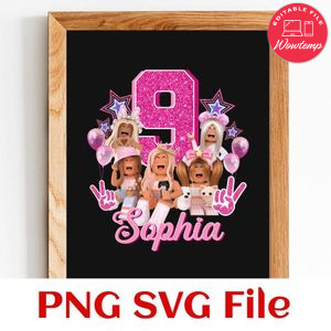 Girl Roblox Birthday PNG file template