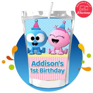 Gaa Gaa And Goo Goo Capri Sun Birthday Labels Digital File Printable Instant Download