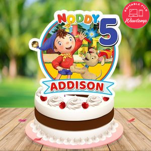 Noddy Birthday Cake Topper Template Printable Instant Download