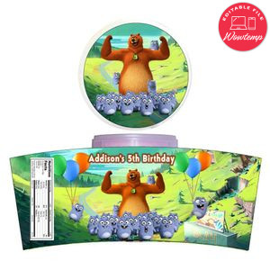 Grizzy And The Lemmings Cotton Candy Label Template To Print At Home Instant Download