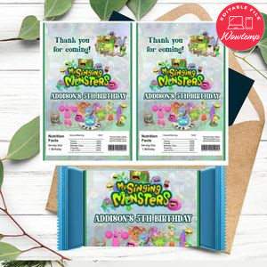 My singing monsters Rice Krispies Treats Template Printable Instant Download