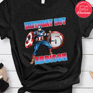 Captain America Birthday Boy T-Shirt
