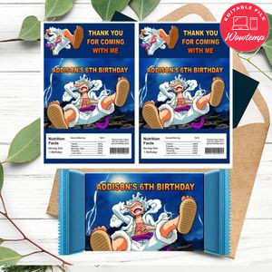 Luffy gear 5 Rice Krispies Treats Template Printable Instant Download