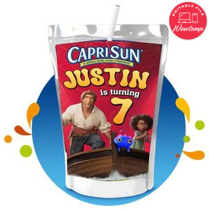 Sea Beast Capri Sun Birthday Labels Digital File Printable Instant Download