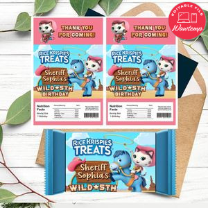 Sheriff Callie Rice Krispies Treats Template Printable Instant Download