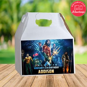 Aquaman 2 Gable Box Digital File Printable Instant Download