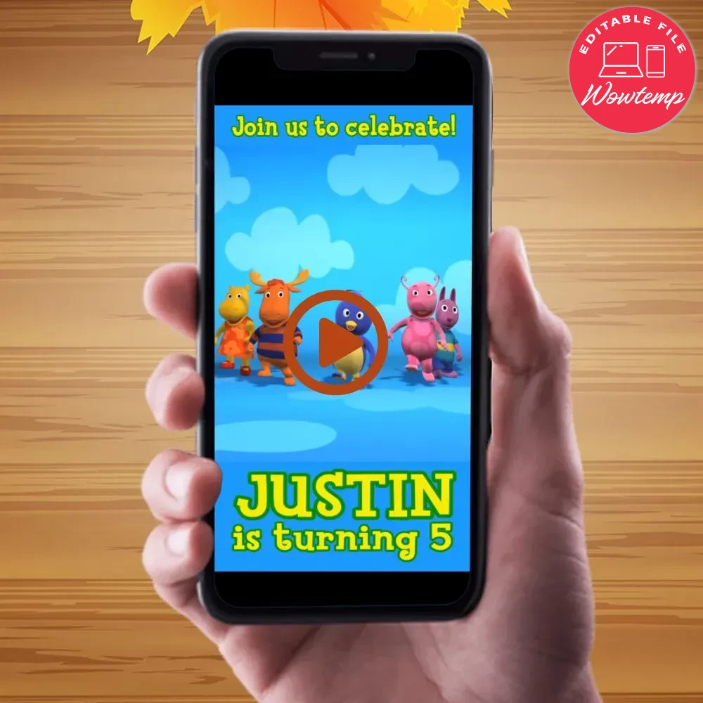Backyardigans Video Invitation Digital Template DIY | Wowtemp