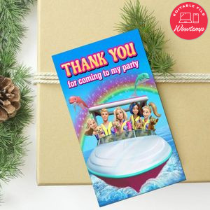 Barbie Dolphin Magic Thank You Tag Customizable Template To Print At Home Instant Download