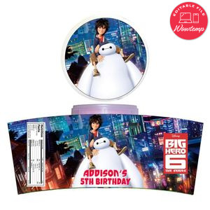 Big Hero 6 Cotton Candy Label Template To Print At Home Instant Download