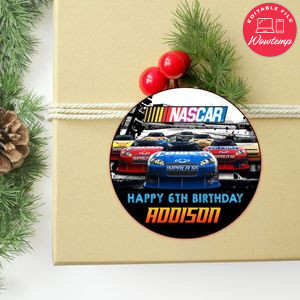 Nascar Circle Sticker Template Customizable To Print At Home Instant Download