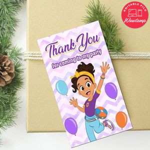 Meekah Blippi Thank You Tag Customizable Template To Print At Home Instant Download