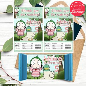 Sarah & Duck Rice Krispies Treats Template Printable Instant Download