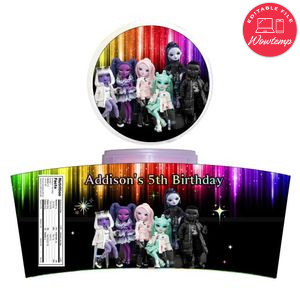 Shadow High Cotton Candy Label Template To Print At Home Instant Download