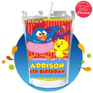 Gallina pintadita Capri Sun Birthday Labels Digital File Printable Instant Download