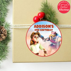 A Giant Adventure Circle Sticker Template Customizable To Print At Home Instant Download